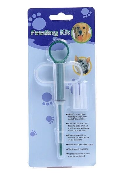 Yeşil Pet Ilaç Besleyici Böcek Kovucu Ürünler Hapları Tutabilir Kedi ve Köpek Evrensel Pet Şırınga Basın Pet Malzemeleri Aksesuarları (Yurt Dışından)