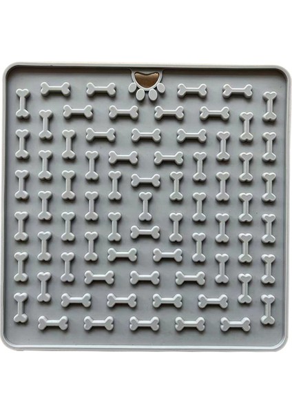 Gri Silikon Yalama Pedi Pet Köpek Yalama Pedi Banyo Fıstık Ezmesi Yavaş Yeme Yalama Besleyici Kediler Lickmat Besleme Köpek Yalama Mat (Yurt Dışından) fiyatları