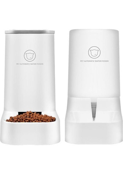 Beyaz Su ve Yiyecek 28X15X29CM 3.8l Otomatik Pet Köpek Kedi Besleyici Ayrılabilir Büyük Kapasiteli Köpek Kedi Su Sebili Gıda Besleme Evcil Hayvan Malzemeleri Pet Çeşmesi (Yurt Dışından)