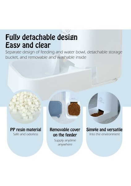 Beyaz Su ve Yiyecek 28X15X29CM 3.8l Otomatik Pet Köpek Kedi Besleyici Ayrılabilir Büyük Kapasiteli Köpek Kedi Su Sebili Gıda Besleme Evcil Hayvan Malzemeleri Pet Çeşmesi (Yurt Dışından) fırsatları