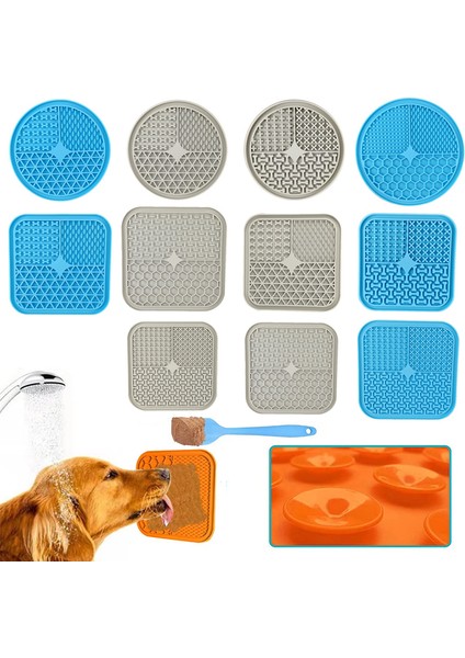 15 cm Gri Kare D Vantuzlu 1 Adet Silikon Yalama Pedi Pet Köpek Yalama Pedi Banyo Fıstık Ezmesi Yavaş Yeme Yalama Besleyici Kediler Lickmat Besleme Köpek Yalama Mat (Yurt Dışından) modelleri