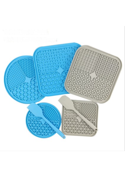 15 cm Gri Kare D Vantuzlu 1 Adet Silikon Yalama Pedi Pet Köpek Yalama Pedi Banyo Fıstık Ezmesi Yavaş Yeme Yalama Besleyici Kediler Lickmat Besleme Köpek Yalama Mat (Yurt Dışından) fırsatları