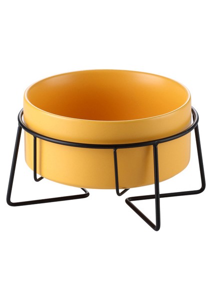 Standlı Sarı 400 ml Standlı Çift Kedi Maması Su Kaseleri Seramik Evcil Hayvan Besleme Aksesuarları Kediler Küçük Köpekler Yemek Içecek Malzemeleri Yavru Besleyici Kase (Yurt Dışından)