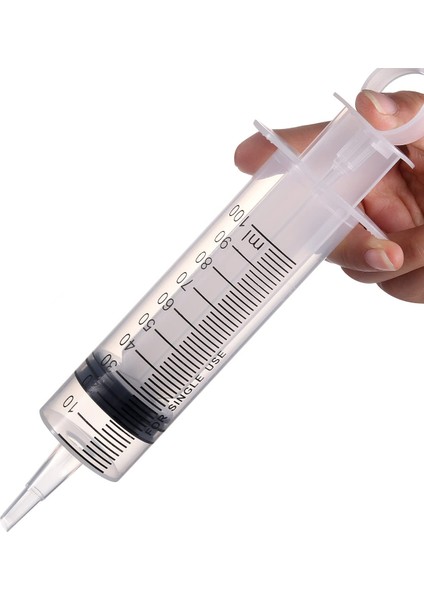 100 ml 100 ml Şırınga Plastik Yeniden Kullanılabilir Büyük Ölçüm Enjektör Araçları Köpek Kedi Besleme Sıvı Boya Epoksi Reçine Yağı Sulama Tesisleri (Yurt Dışından)