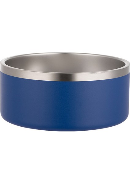 Mavi 64 Ons Paslanmaz Çelik Yuvarlak Köpek Kasesi Kedi Kase Çift Vakum Besleme Hayvan Mama Kabı Büyük Kapasiteli Köpek Maması Kasesi (Yurt Dışından)
