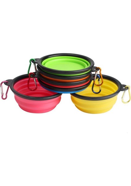 Turuncu 350ML (13X9X5.5CM) Katlanabilir Pet Silikon Köpek Maması Su Kasesi Açık Kamp Seyahat Taşınabilir Katlanır Evcil Hayvan Malzemeleri Karabina ile Evcil Hayvan Kasesi Yemekleri (Yurt Dışından) indirimleri