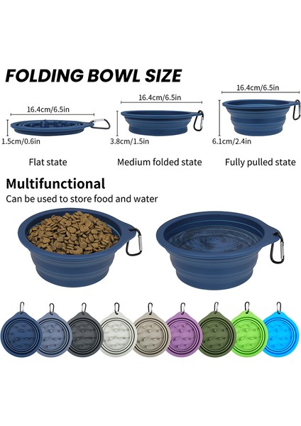 Koyu Mor 16.5cm Pet Katlanabilir Yavaş Yemek Kasesi Köpek Kedi Besleme Kase Yavru Silikon Kase Kedi Içme Kabı Küçük ve Orta Köpekler Için Uygun (Yurt Dışından) modelleri
