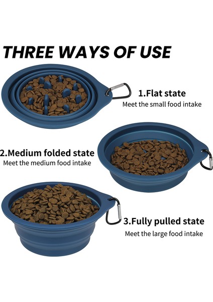 Koyu Mor 16.5cm Pet Katlanabilir Yavaş Yemek Kasesi Köpek Kedi Besleme Kase Yavru Silikon Kase Kedi Içme Kabı Küçük ve Orta Köpekler Için Uygun (Yurt Dışından) fırsatları
