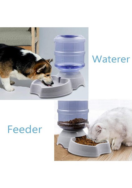 Yeşil Su Besleyici 3.8l Büyük Kapasiteli Otomatik Köpek Besleyici Suluk Yüksek Kapasiteli Pet Yiyecek Kasesi Yerçekimi Su Sebili Evcil Hayvan Mama Kabı Köpekler Kediler Için (Yurt Dışından) modelleri