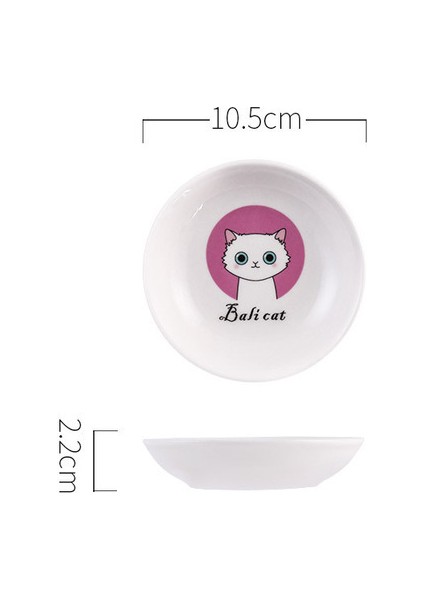 Stil 4 Yaratıcı Sevimli Kedi Kase Karikatür Tabak Küçük Tabak Şekli Mini Plaka Seramik Atıştırma Tabağı Chinchilla Kase Anti Patinaj Evcil Hayvan Malzemeleri (Yurt Dışından)