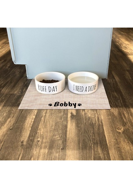 Açık Pembe M Kişiselleştirilmiş Su Geçirmez Pet Placemat Köpek Kedi Için Özel Ad Pet Gıda Su Kasesi Ped Içme Besleme Placemat Kolay Yıkama (Yurt Dışından) fiyatları