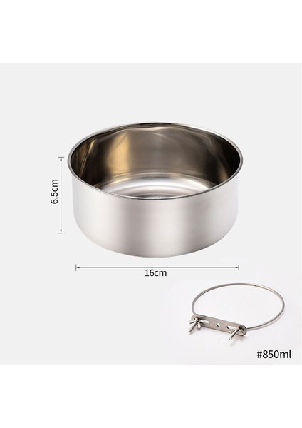 850 ml Paslanmaz Çelik Evcil Hayvan Yiyecek Kasesi 10-20 cm Sıradan Kafes Asılı Köpek Havzası Besleyici Büyük Kapasiteli Sabit Metal Besleme Kasesi (Yurt Dışından) fiyatları