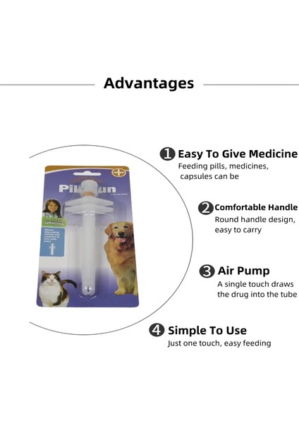 Beyaz 1 Adet Yeni Tip Pet Ilaç Şırınga Tablet Hap Tabancası Piller Itme Dağıtıcı Ilaç Su Süt Şırınga Köpek Kedi Yavrusu Besleyici Kiti (Yurt Dışından) modelleri