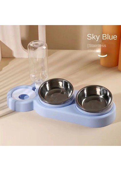 Yeşil 2 2023 Pet Kedi Kase Otomatik Besleyici Köpek Kedi Çift Mama Kasesi Su ile 3 In 1 Çeşme Içme Yükseltilmiş Stand Çanak Kedı Kaseler (Yurt Dışından) modelleri