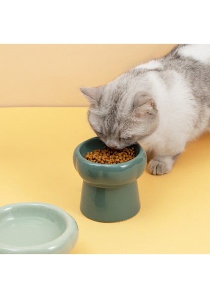 Parlak BLUE130ML Kedi Yüksek Ayak Seramik Kaseler Küçük Orta Köpek Maması Su Besleyici Pet Içme Yemek Yemekleri Kediler Köpek Yavrusu Yükseltilmiş Besleme Kasesi (Yurt Dışından) modelleri