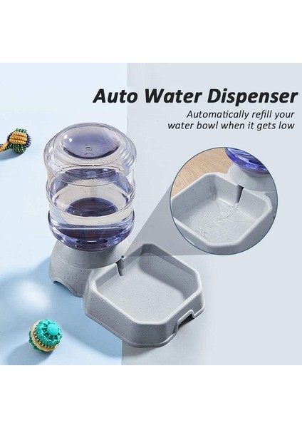 3.8l Waterer3 Otomatik Köpek Besleyici Suluk Yüksek Kapasiteli Evcil Hayvan Yiyecek Kasesi Yerçekimi Su Sebili Evcil Hayvan Mama Kabı Köpekler Kediler Için 3.8 L Köpek Aksesuarları (Yurt Dışından) modelleri