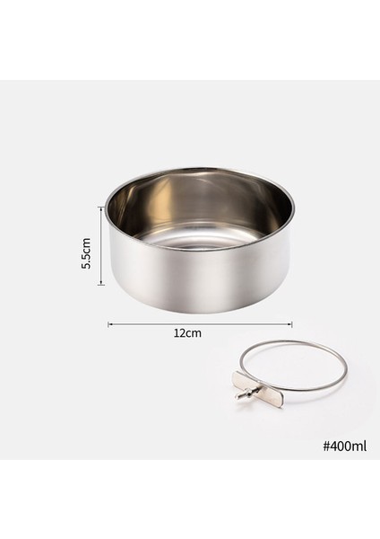 400 ml Paslanmaz Çelik Evcil Hayvan Yiyecek Kasesi 10-20 cm Sıradan Kafes Asılı Köpek Havzası Besleyici Büyük Kapasiteli Sabit Metal Besleme Kasesi (Yurt Dışından) fiyatları