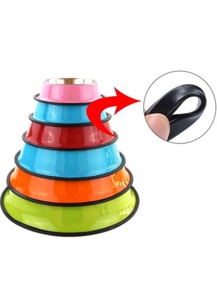 Kırmızı Evcil Köpek Kedi Köpek Anti Patinaj Paslanmaz Çelik Seyahat Besleme Gıda Su Kasesi Bulaşık (Yurt Dışından) fırsatları