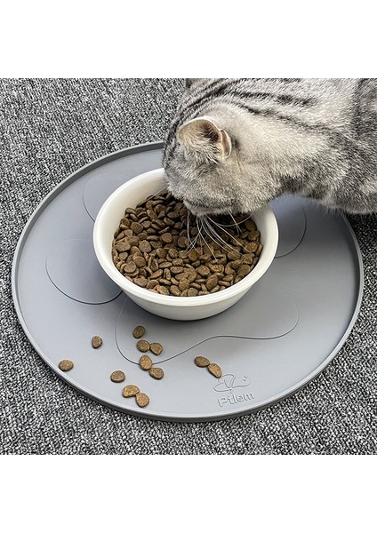 Gri 28X28 cm Pet Placemat Kedi Maması Mat Köpek Kase Ped Evcil Hayvan Besleme Matı Yiyecek ve Su Dökülmelerini Önlemek Evcil Hayvan Malzemeleri Silikon Temizlemesi Kolay (Yurt Dışından) modelleri