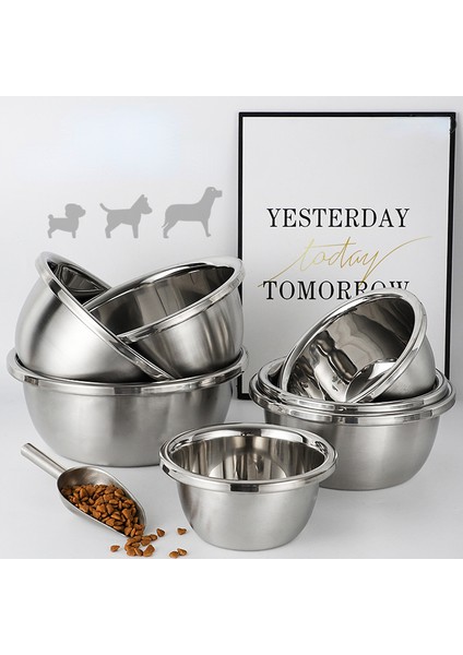 22CM Büyük Paslanmaz Çelik Köpek Kasesi Metal Premium Kase Evcil Hayvanlar Için Sağlam ve Dayanıklı Kalın Pürüzsüz Metal Yiyecek ve Su Tabakları (Yurt Dışından) fiyatları