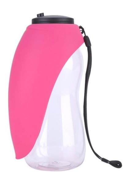 Kırmızı 680 ml Taşınabilir Pet Köpek Su Şişesi Yumuşak Silikon Yaprak Tasarım Seyahat Köpek Kase Yavru Kedi Içme Açık Pet Su Sebili (Yurt Dışından)