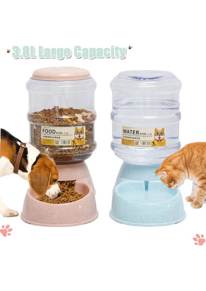 Gıda-Mavi 3.8l Köpek Otomatik Besleyiciler Plastik Su Şişesi Kedi Kase Besleme ve Içme Köpek Su Sebili Pet Besleme Kase Evcil Hayvan Malzemeleri (Yurt Dışından) fiyatları