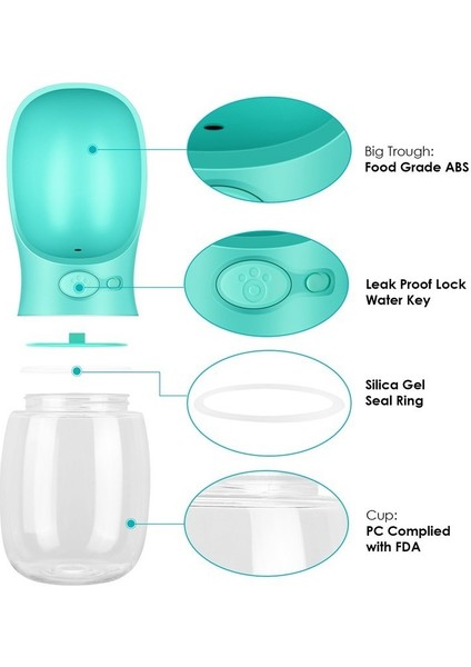 Bir 550 ml 350/550 ml Taşınabilir Pet Köpek Su Şişesi Küçük Büyük Köpekler Için Seyahat Yavru Kedi Suluk Bulldog Su Sebili Besleyici (Yurt Dışından) fırsatları