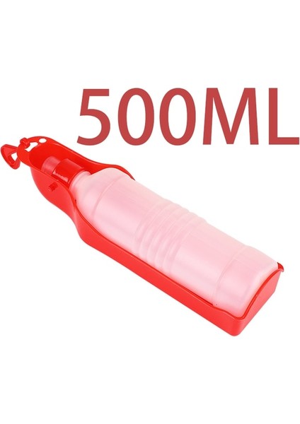 Kırmızı 500 ml 500 ml Köpek Su Şişesi Katlanır Tiryakisi Plastik Taşınabilir Su Şişesi Evcil Köpekler Için Açık Seyahat Içme Suyu Besleyici Kase (Yurt Dışından)