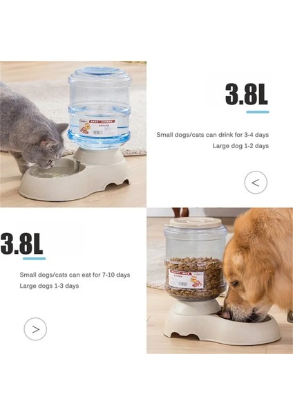 Gıda-Mavi 3.8l Köpek Otomatik Besleyiciler Plastik Su Şişesi Kedi Kase Besleme ve Içme Köpek Su Sebili Pet Besleme Kase Evcil Hayvan Malzemeleri (Yurt Dışından) indirimleri
