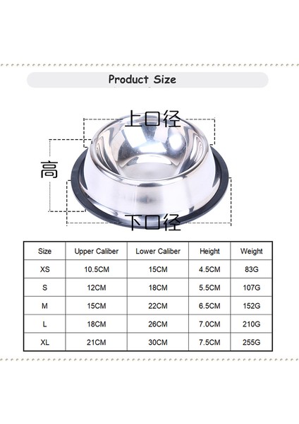 Karikatür Turuncu L 26 cm 3 Stil Evcil Hayvan Besleme Kaseleri Paslanmaz Çelik Kaymaz Köpek Kase Dayanıklı Anti-Düşme Kedi Köpek Besleyici Köpekler Teddy Golden Retriever (Yurt Dışından) indirimleri