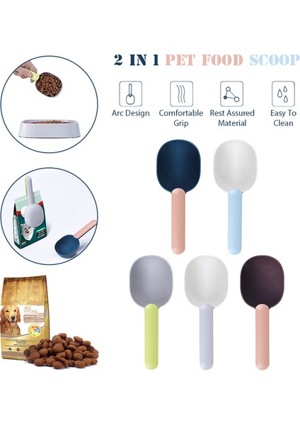 Koyu Mavi ve Pembe Çok Fonksiyonlu Taşınabilir Pet Kedi Köpek Maması Kürek Kepçe Besleme Kaşığı Sızdırmazlık Çanta Klipsi ile Pet Besleyiciler Pet Köpek Yavrusu Malzemeleri (Yurt Dışından) fırsatları