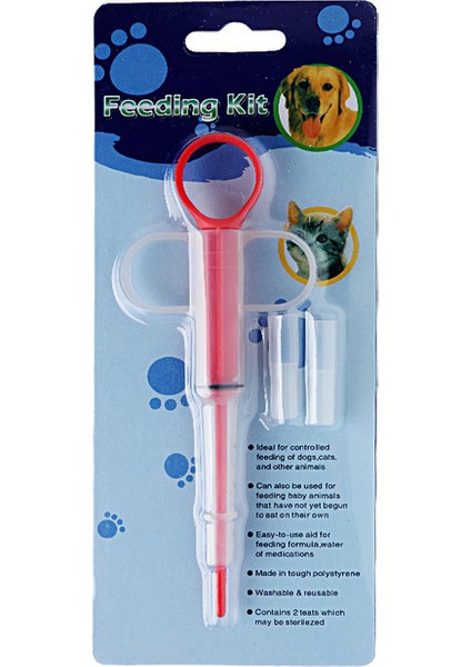 Kırmızı 1 Pc Pet Köpek Kedi Yavrusu Hap Dağıtıcı Besleme Kiti Verilen Ilaç Kontrol Çubukları Ev Evrensel Pet Ilaç Besleyici (Yurt Dışından)