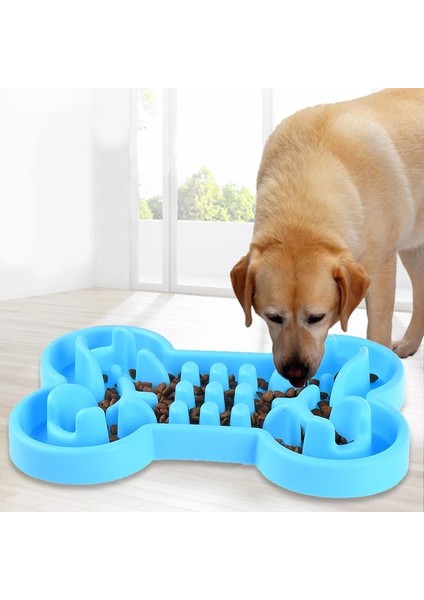 Kırmızı 32X22X3 cm Pet Köpek Kase Sağlıklı Yumuşak Kauçuk Yavaş Mama Besleyici Kaymaz Anti-Gulping Choke Kedi Köpek Maması Besleme Yavaş Besleyici Için Seyahat Kase (Yurt Dışından)