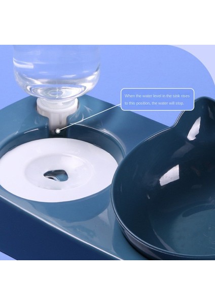 Standlı Şeffaf Tek Köpek Kase Otomatik Su Depolama Dağıtıcı Pet Kedi Mama Kasesi 2'si 1 Arada Sıçramaya Dayanıklı Su Deposu Yükseltilmiş Çıkarılabilir (Yurt Dışından) indirimleri