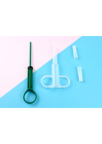 Yeşil 15 cm x 6 cm Pet Köpek Kedi Ilaç Dağıtıcı Tablet Hap Şırınga Tabletler Köpek Verilen Kontrol Çubukları Ev Evrensel Yavru Tavşan Besleyici Araçları (Yurt Dışından) modelleri