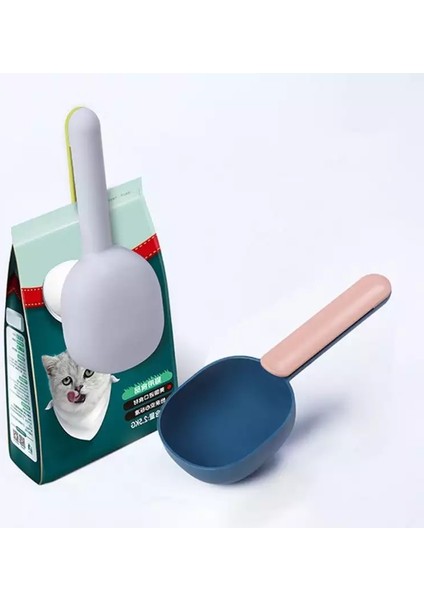 Stil 2 Pet Kedi Köpek Besleme Kepçe Köpek Maması Kürek Çok Fonksiyonlu Kaşık Sızdırmaz Çanta Klip Yaratıcı Ölçme Köpek Çanta Klipsi Fincan (Yurt Dışından) modelleri