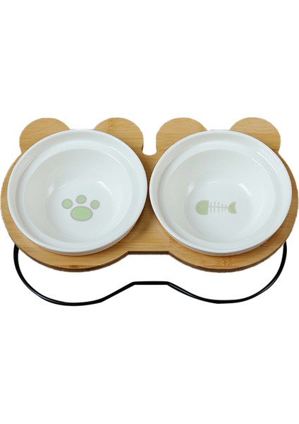 Tek Kase S Sıcak Satış High-End Hayvan Mama Kabı Bambu Raf Seramik Kedi Köpekler Kediler Için Besleme ve Içme Kaseleri Kaseler Evcil Hayvan Besleyici Aksesuarları (Yurt Dışından) indirimleri