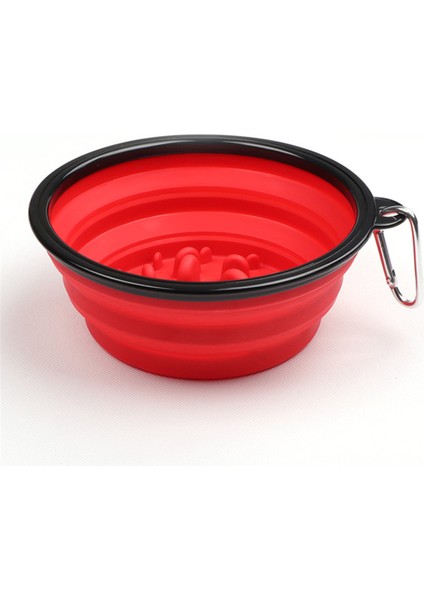 Kırmızı S-350ML 350 1000ML Seyahat Katlanabilir Pet Köpek Kase Küçük Büyük Köpekler Için Yavaş Yavru Büyük Köpek Maması Kaseler Taşınabilir Pet Besleyici Comedero Perro (Yurt Dışından)