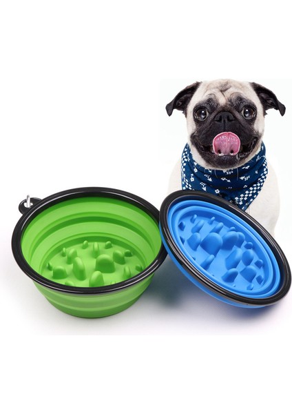 Kırmızı S-350ML 350 1000ML Seyahat Katlanabilir Pet Köpek Kase Küçük Büyük Köpekler Için Yavaş Yavru Büyük Köpek Maması Kaseler Taşınabilir Pet Besleyici Comedero Perro (Yurt Dışından)
