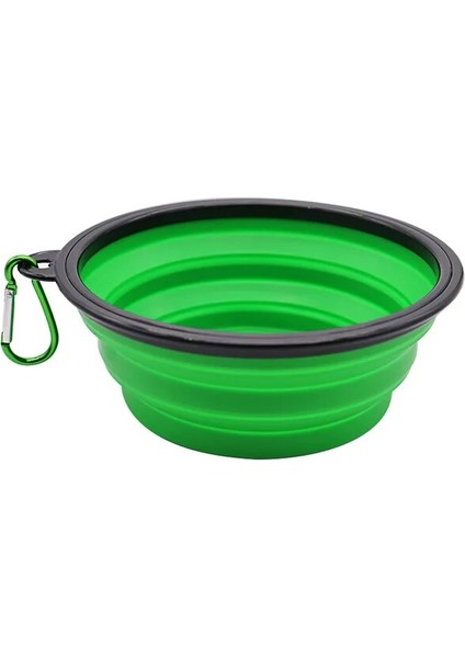 Yeşil 350 ml 350 ML/1000 ml Katlanabilir Silikon Hayvan Mama Kabı Taşınabilir Köpek Maması Kabı Açık Kamp Köpek Aksesuarları Için Katlanabilir Besleyici (Yurt Dışından)