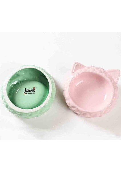 6 13X9X4CM Resim Olarak Seramik Kedi Köpek Kase Sevimli Meyve Şekli Evcil Hayvan Besleme Yemek Tabağı Kaymaz Taban Pet Içme Suyu Besleyici Köpek Yavrusu Yiyecek Kabı (Yurt Dışından)