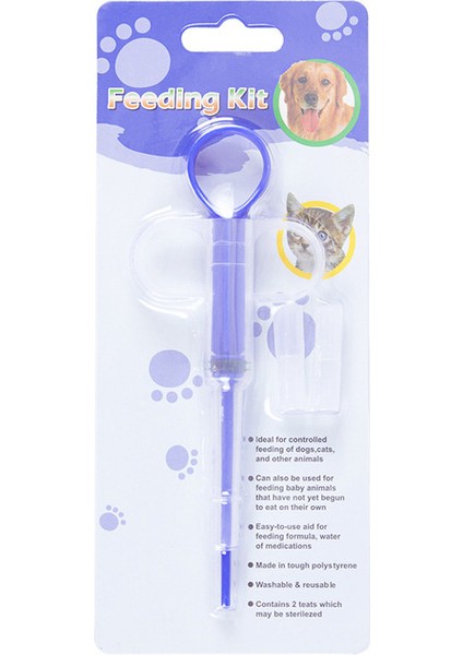 Mavi 1 Adet 3 Paket Evcil Hayvan Ilaç Besleyici Şırınga Hap Tabancası Itme Dağıtıcı Iksir Süt Şırınga Köpek Kedi Köpek Yavrusu Ilaç Besleme Aracı (Yurt Dışından)