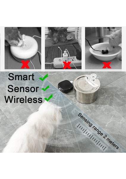 Güç Bankası Kedi Su Çeşmesi Şarj Güç Bankası Pet Su Sebili Akıllı 5000MAH Güç Bankası Sensörlü Köpek Kediler Çeşme Aksesuarları (Yurt Dışından)
