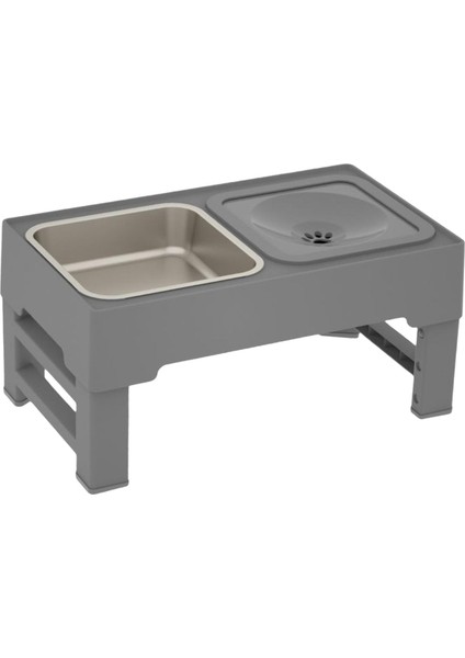 Yavaş Besleyici Siyah Kaymaz Yükseltilmiş Çift Kaseler Evcil Hayvan Besleme Tabağı Besleyici Su (Yurt Dışından) fiyatları