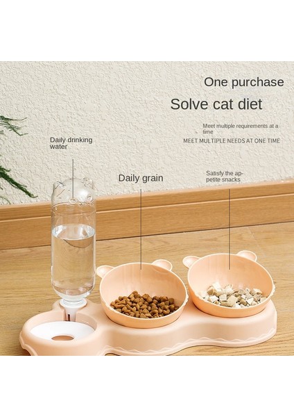 Beyaz 4 2022 Kedi Mama Kasesi Pet Besleyici Otomatik Besleyici 3'ü 1 Arada Köpek Su Çeşmesi Çift Kase Içme Kedi Için Yükseltilmiş Stand Kaseler (Yurt Dışından) fırsatları