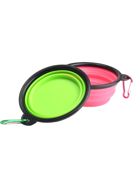 Kırmızı Ücretsiz Boyut Pençe Şeridi 1 Adet Katlanabilir Silikon Köpek Kase Açık Yürüyüş Seyahat Köpek Su Yiyecek Kasesi 6 Renk (Yurt Dışından) fırsatları