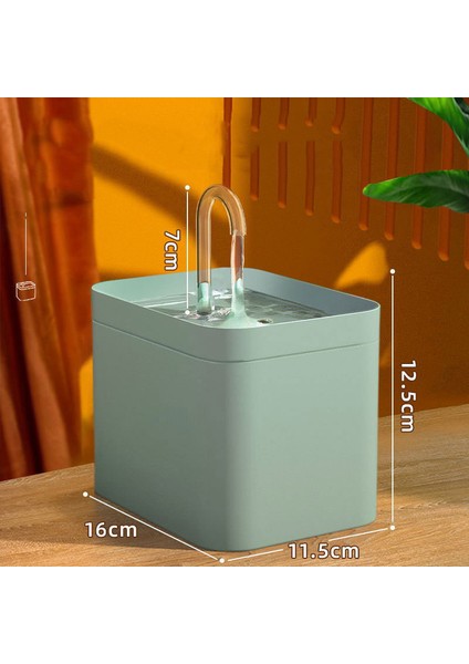 Açık Yeşil Abd Plug Otomatik Kedi Su Çeşmesi Otomatik Filtre Çeşmesi Su Musluk 1.5l Sirkülasyon Filtreleme Tiryakisi Kedi Pet Su Sebili (Yurt Dışından)