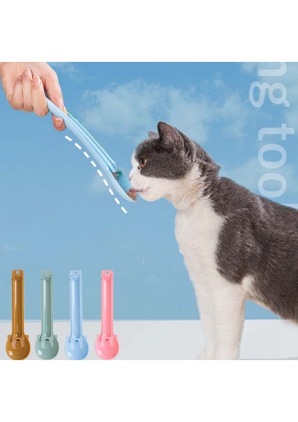 Renk 5 Pet Kedi Besleme Kaşık Gıda Uzun Şerit Düğme Bastı Tasarım Taşınabilir Kedi Aperatif Sıkacağı Besleyici Çok Amaçlı Kaşık Evcil Hayvan Aksesuarları (Yurt Dışından) fiyatları