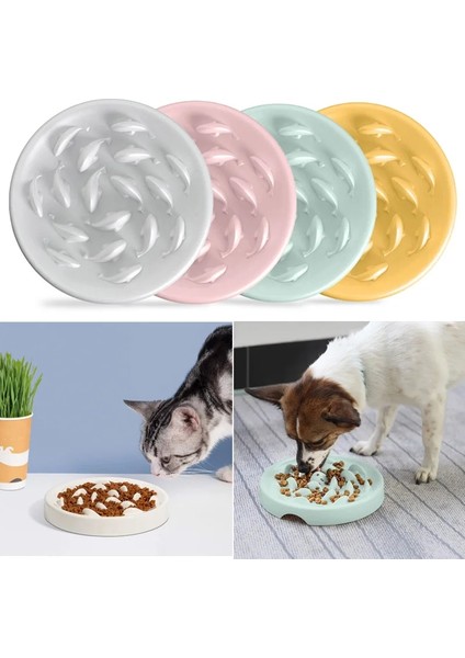 Pembe-S Kedi Köpek Yavaş Yiyecek Kasesi Evcil Hayvan Sağlıklı Boğulma Önleyici Muppet Yavaş Yavaş Yeme Besleyici Bulaşık Sağlıklı Kalınlaşmış Kaymaz Büyük Kapasiteli (Yurt Dışından) fırsatları