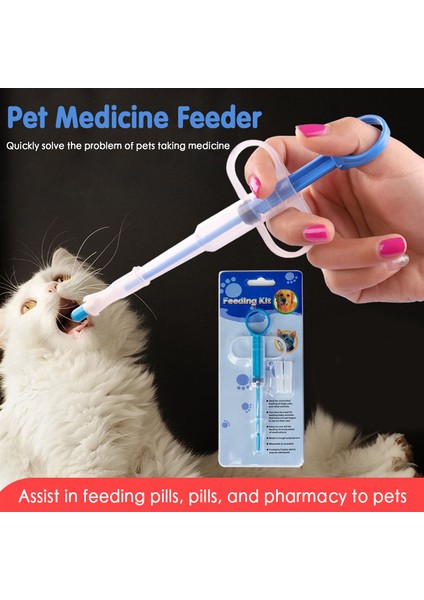 Mavi 3 Adet 3 Paket Evcil Hayvan Ilaç Besleyici Şırınga Hap Tabancası Itme Dağıtıcı Iksir Süt Şırınga Köpek Kedi Köpek Yavrusu Ilaç Besleme Aracı (Yurt Dışından)